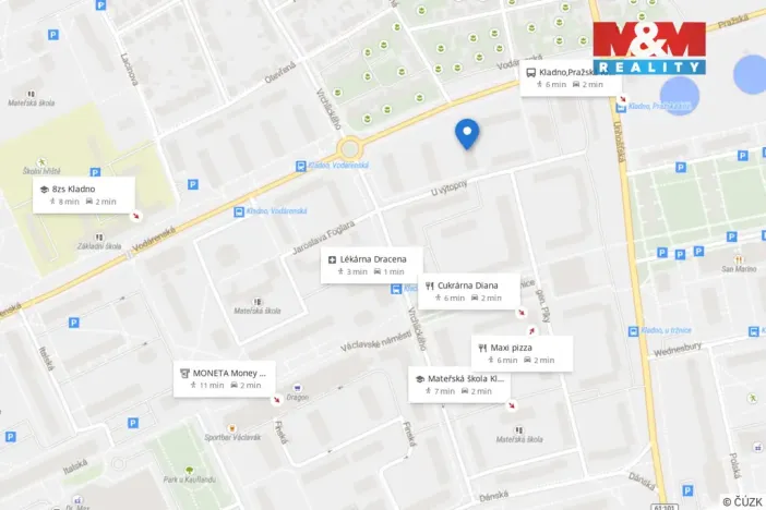 Pronájem bytu 1+1, Kladno - Kročehlavy, U výtopny, 28 m2