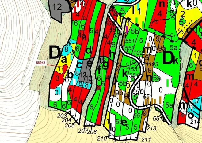 Dražba lesa, Žďárec, 5465 m2