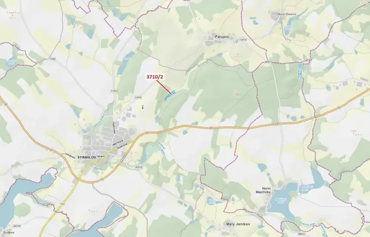 Dražba louky, Strmilov, 9096 m2