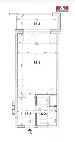 Pronájem bytu 1+kk, Praha, 34 m2