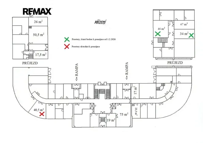 Pronájem kanceláře, Praha - Hloubětín, Nademlejnská, 40 m2
