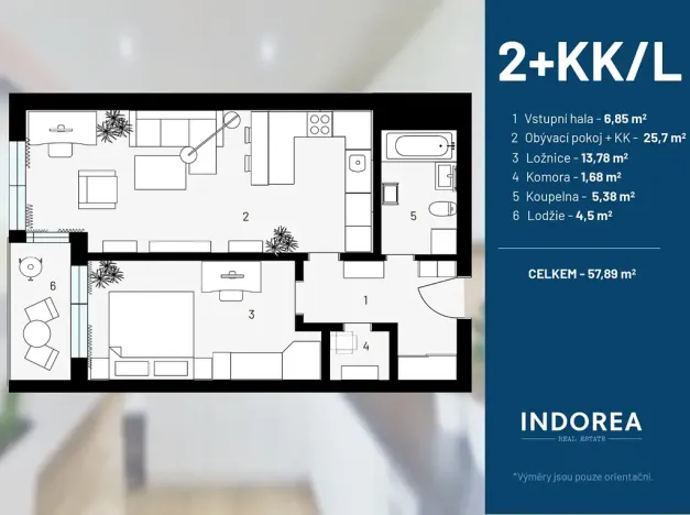 Prodej bytu 2+kk, Praha - Vysočany, Kabešova, 53 m2
