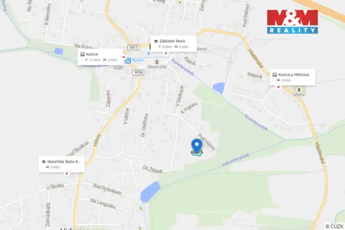 Prodej pozemku pro bydlení, Kunice, 924 m2