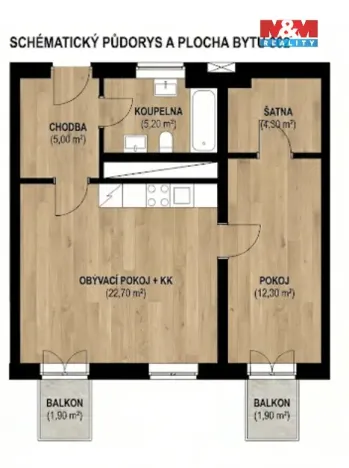 Prodej bytu 2+kk, Svitavy - Předměstí, Říční, 54 m2