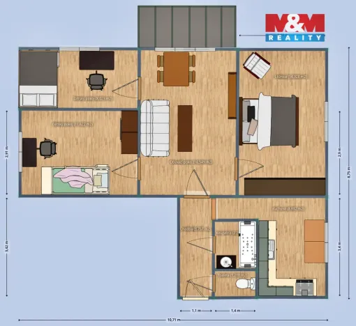 Prodej bytu 4+1, Ostrava - Poruba, Žilinská, 68 m2