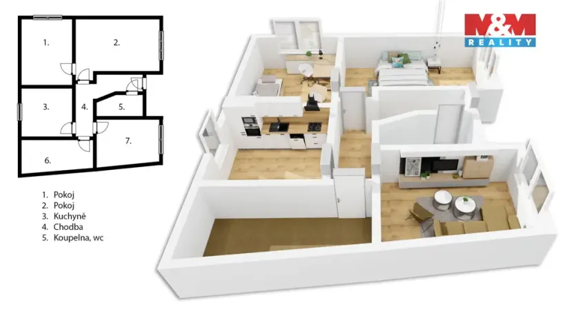 Prodej bytu 3+1, Hronov, Jiráskova, 73 m2