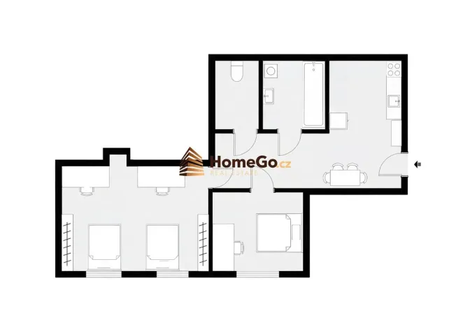 Pronájem bytu 2+1, Praha - Nusle, Žateckých, 69 m2