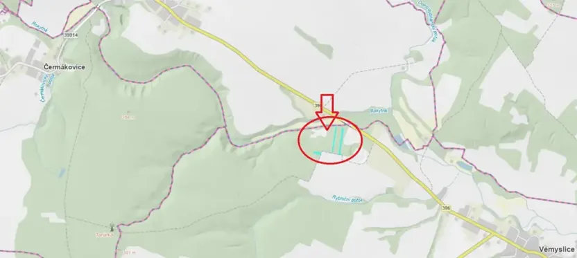 Prodej lesa, Vémyslice, 5661 m2