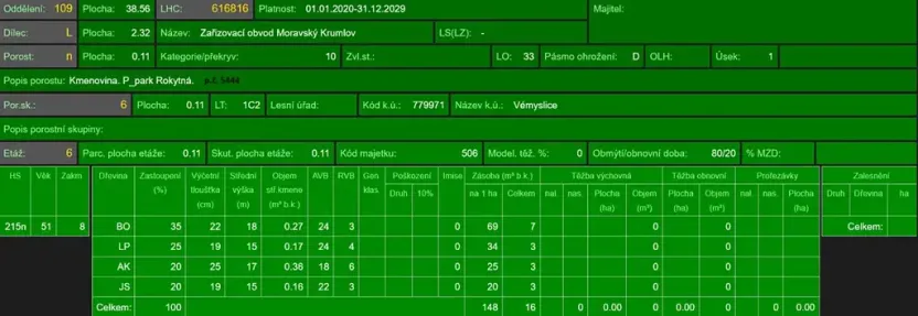Prodej lesa, Vémyslice, 5661 m2