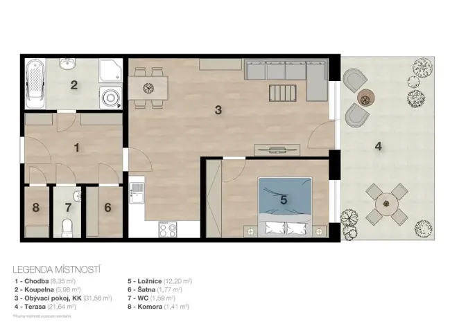 Prodej bytu 2+kk, Praha - Hloubětín, Mochovská, 63 m2