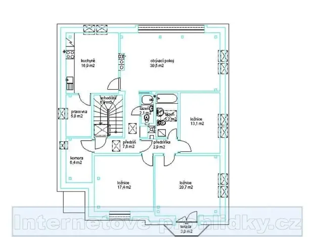 Pronájem bytu 4+1, Praha - Chodov, Medkova, 128 m2