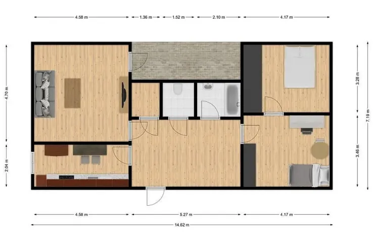 Pronájem bytu 3+1, Brno - Staré Brno, Poříčí, 81 m2