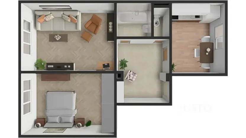 Prodej bytu 2+1, Písek, Šafaříkova, 52 m2