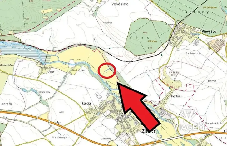 Prodej pole, Žiželice, 1814 m2