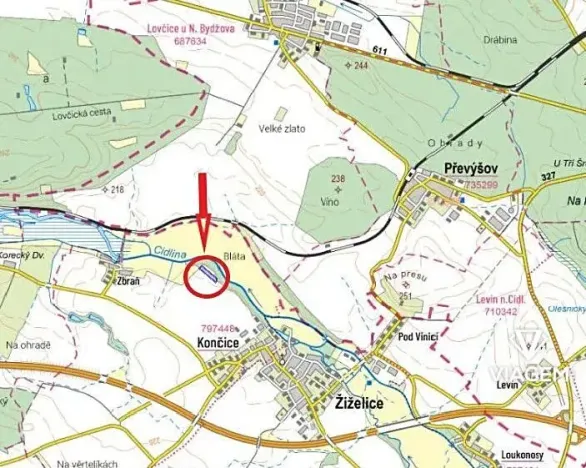 Prodej podílu pole, Žiželice, 3008 m2