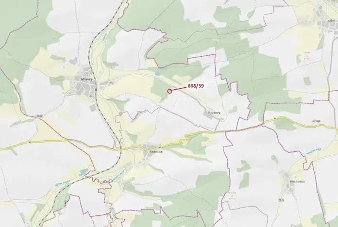 Dražba lesa, Milavče, 222 m2