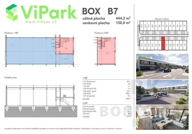 Pronájem skladu, Brno, Vinohradská, 457 m2