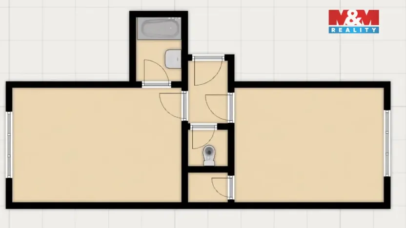 Prodej bytu 2+kk, Praha - Nusle, Na výsledku II, 43 m2