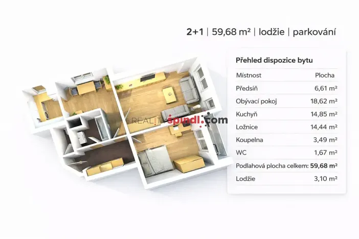 Prodej bytu 2+1, Špindlerův Mlýn, 59 m2