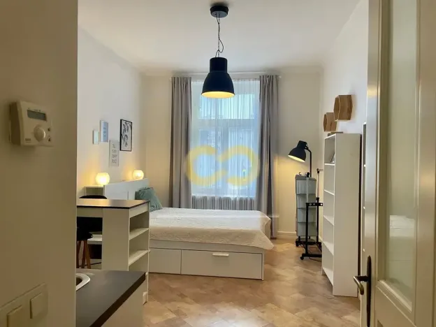 Pronájem bytu 1+kk, Praha - Vinohrady, Vozová, 26 m2