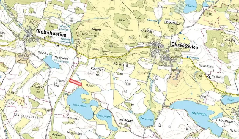 Prodej pole, Chrášťovice, 11533 m2