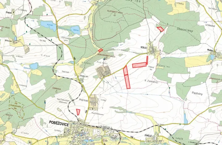 Prodej pole, Poběžovice, 64029 m2