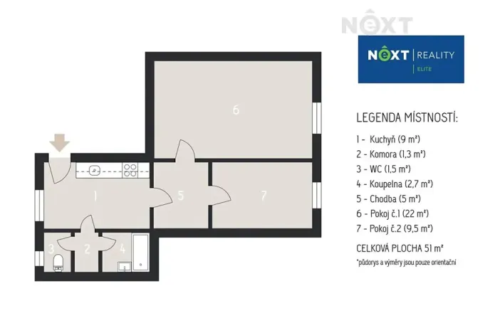 Prodej bytu 2+1, Brno, Skořepka, 55 m2