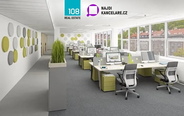 Pronájem kanceláře, Praha - Smíchov, Radlická, 1311 m2