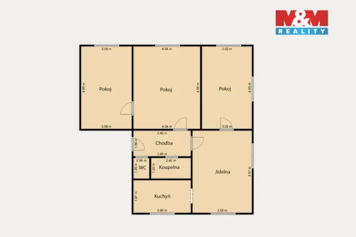 Prodej bytu 4+1, Sokolov, Sokolovská, 81 m2
