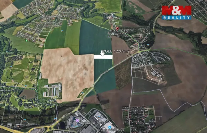 Prodej pole, Praha - Pitkovice, 12269 m2