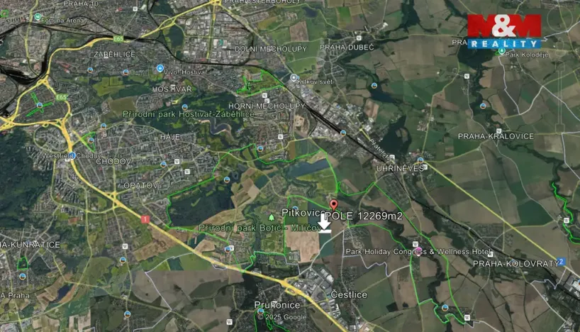 Prodej pole, Praha - Pitkovice, 12269 m2