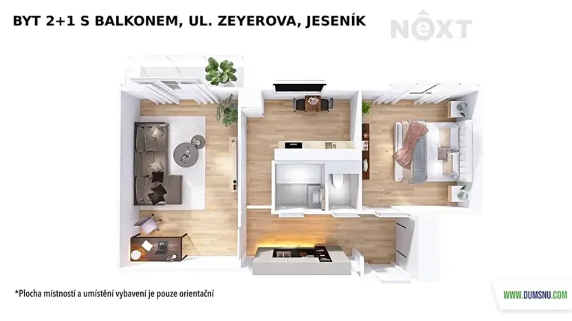 Prodej bytu 2+1, Jeseník, Zeyerova, 50 m2