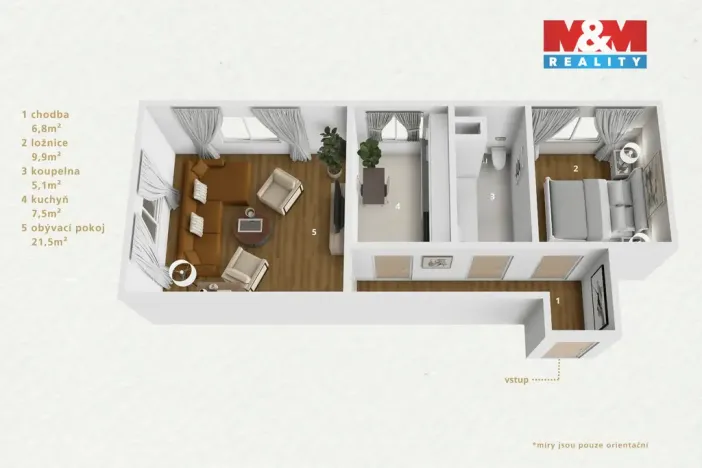 Prodej bytu 2+1, Nejdek, sídliště 9. května, 53 m2