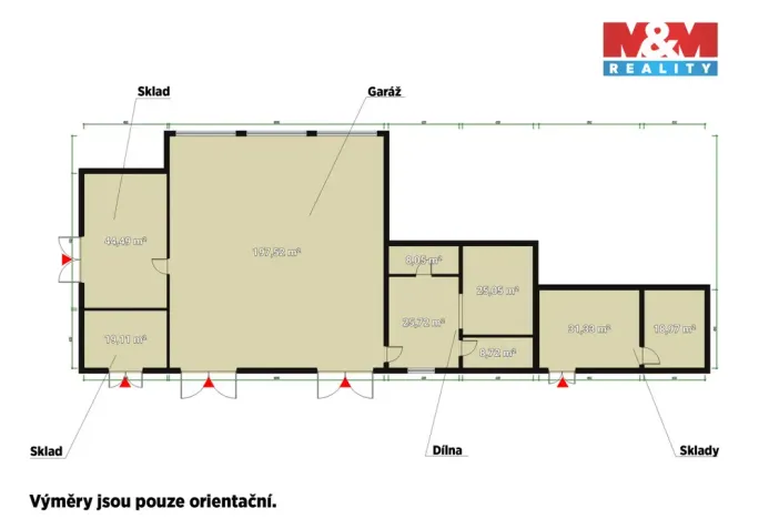 Pronájem výrobních prostor, Nepomuk - Dvorec, 378 m2