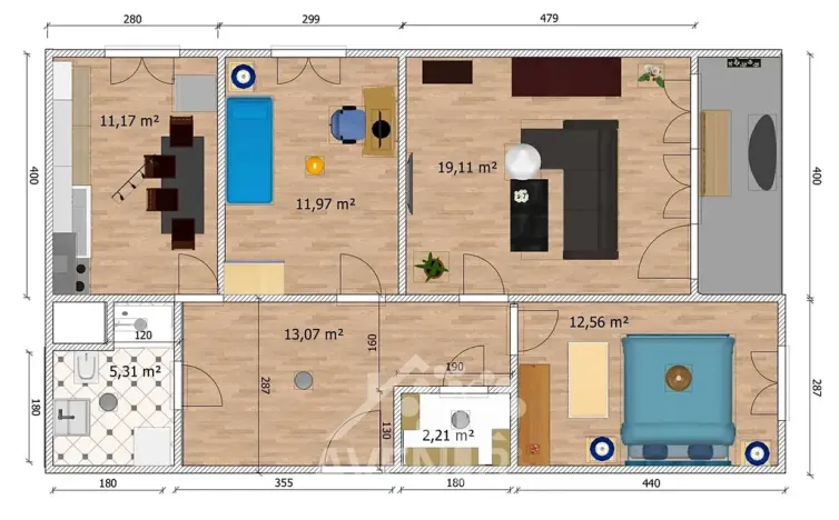 Pronájem bytu 3+1, Liberec, Haškova, 75 m2