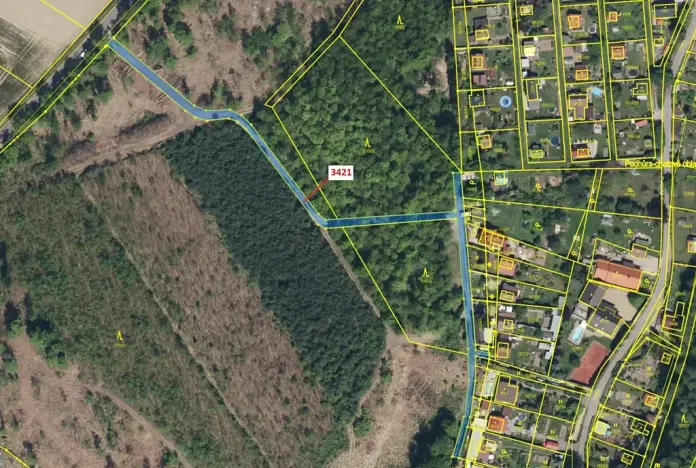 Dražba lesa, Chrudim, 1417 m2