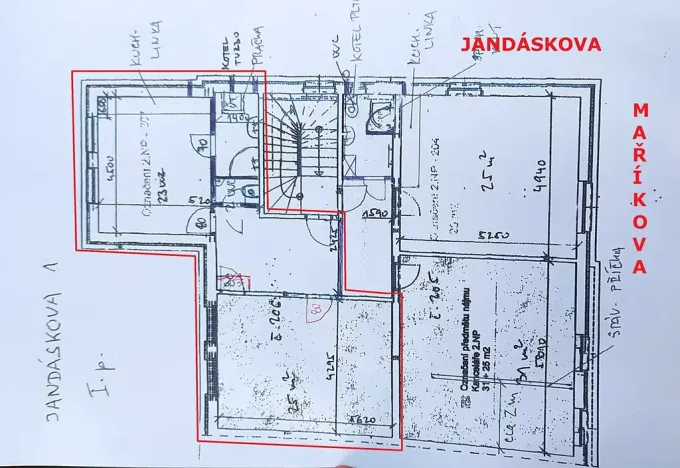 Pronájem bytu 2+kk, Brno, Jandáskova, 60 m2