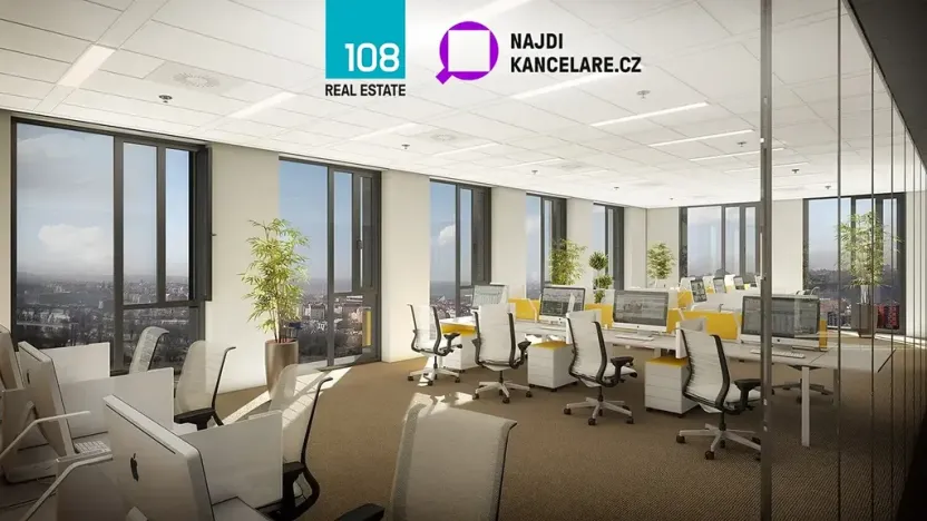 Pronájem kanceláře, Praha - Karlín, Sokolovská, 565 m2