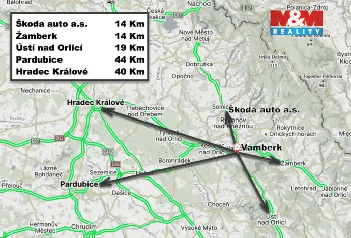 Pronájem bytu 2+1, Vamberk, Struha, 63 m2