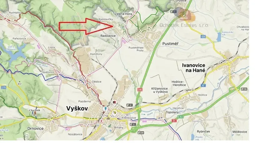 Prodej pozemku pro bydlení, Radslavice, 895 m2