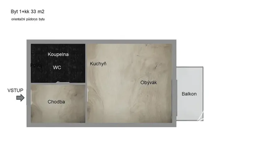 Pronájem bytu 1+kk, Poděbrady, Vrchlického, 33 m2