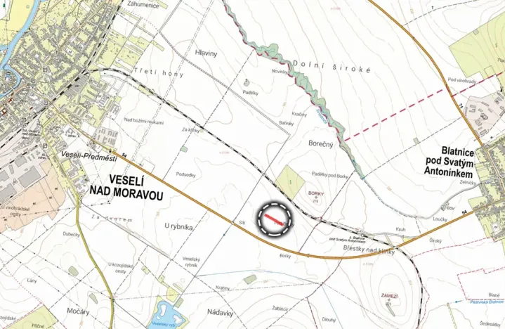 Prodej pole, Veselí nad Moravou, 2549 m2