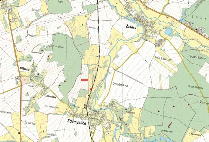 Prodej louky, Žákava, 6145 m2