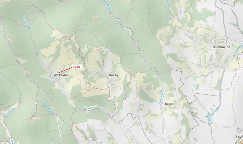 Dražba pozemku, Jankovice, 563 m2