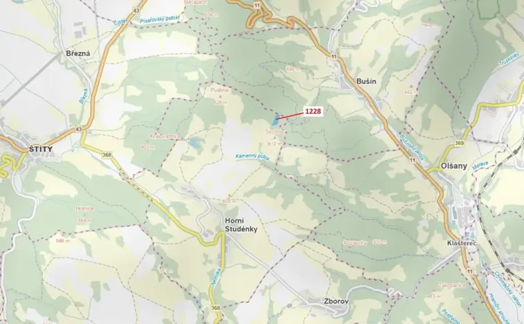 Dražba lesa, Horní Studénky, 10403 m2