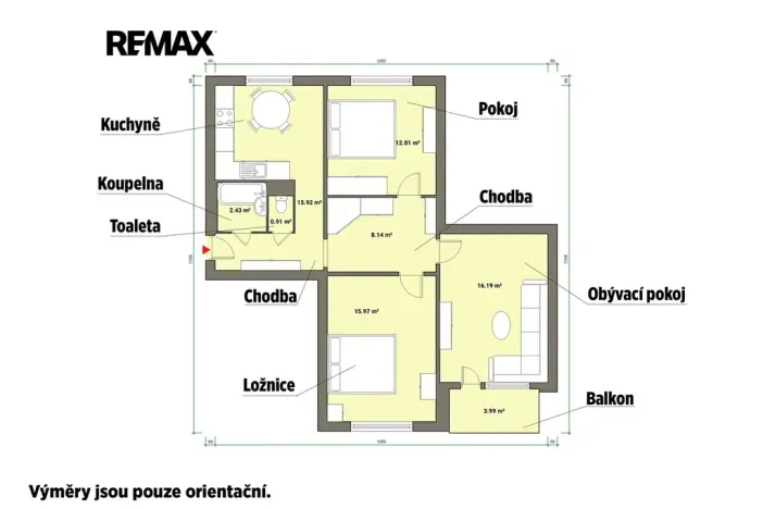 Prodej bytu 3+1, Mariánské Lázně, Plzeňská, 75 m2