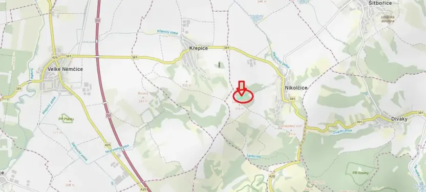 Prodej podílu lesa, Nikolčice, 2475 m2