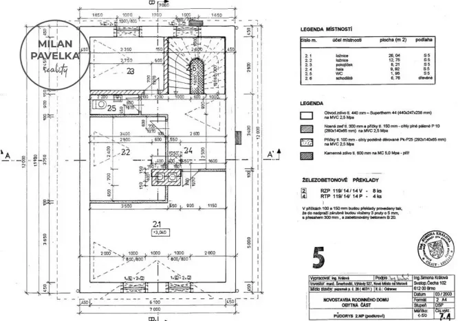 Prodej rodinného domu, Věcov - Odranec, 379 m2
