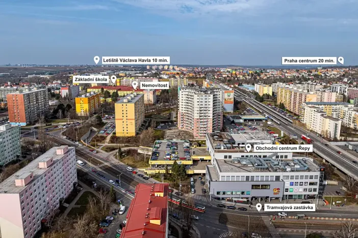 Pronájem bytu 3+kk, Praha - Řepy, Bazovského, 69 m2