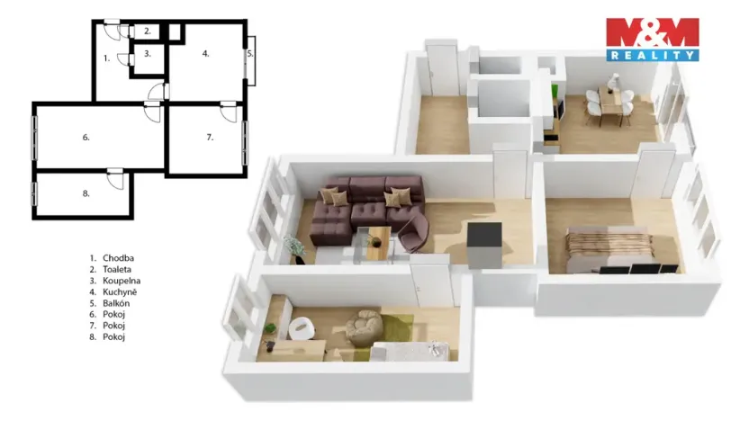 Prodej bytu 3+1, Orlické Záhoří, 71 m2